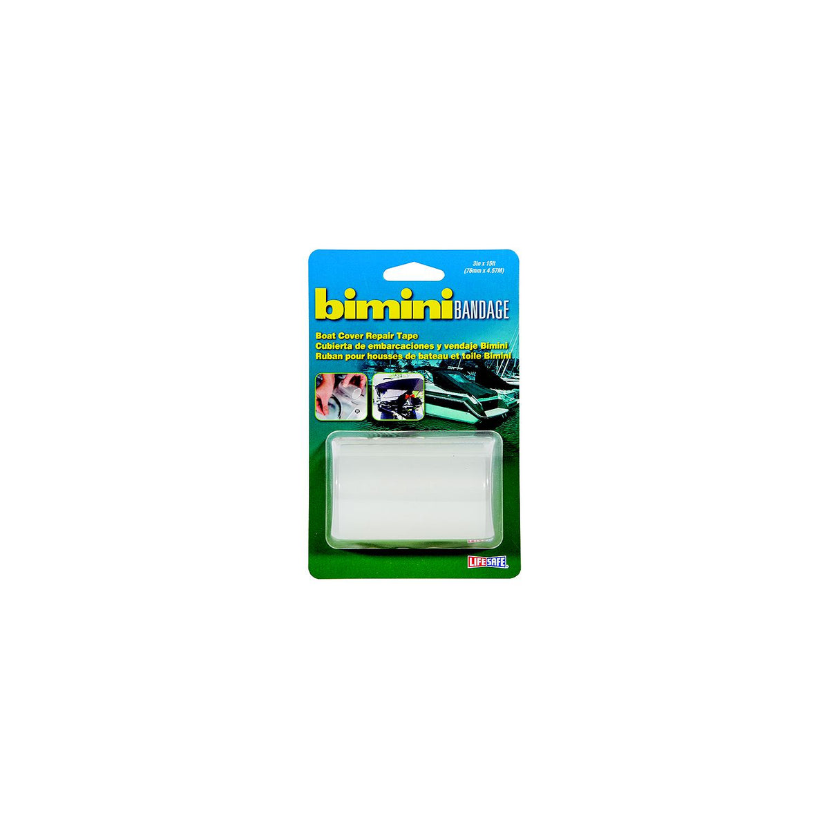 Life Safe Bimini and Boat Cover Repair Tape 3" x 15' - Transparent -Modern Boat Sales & Service