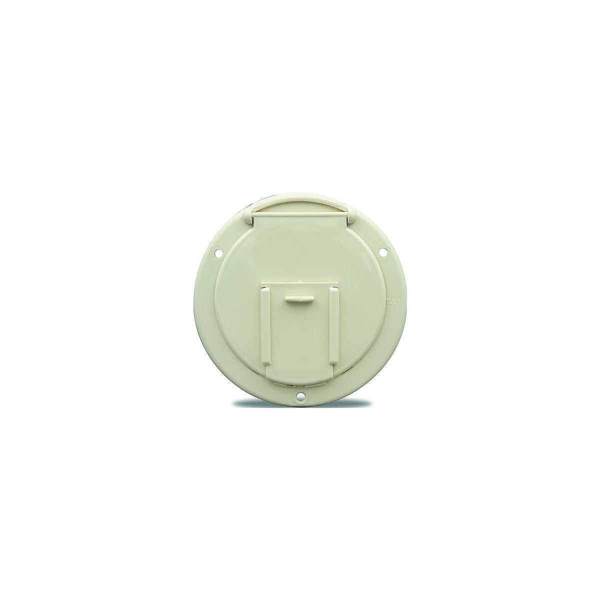 B and B Molders 94328 Round Electric Cable Hatch w/Back, 4-5/8" Polar White -Modern Boat Sales & Service