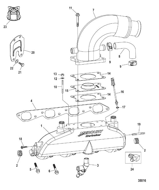 865341A03 MERCURY MARINE QUICKSILVER DRAIN ASSEMBLY/250B -Modern Boat Sales & Service