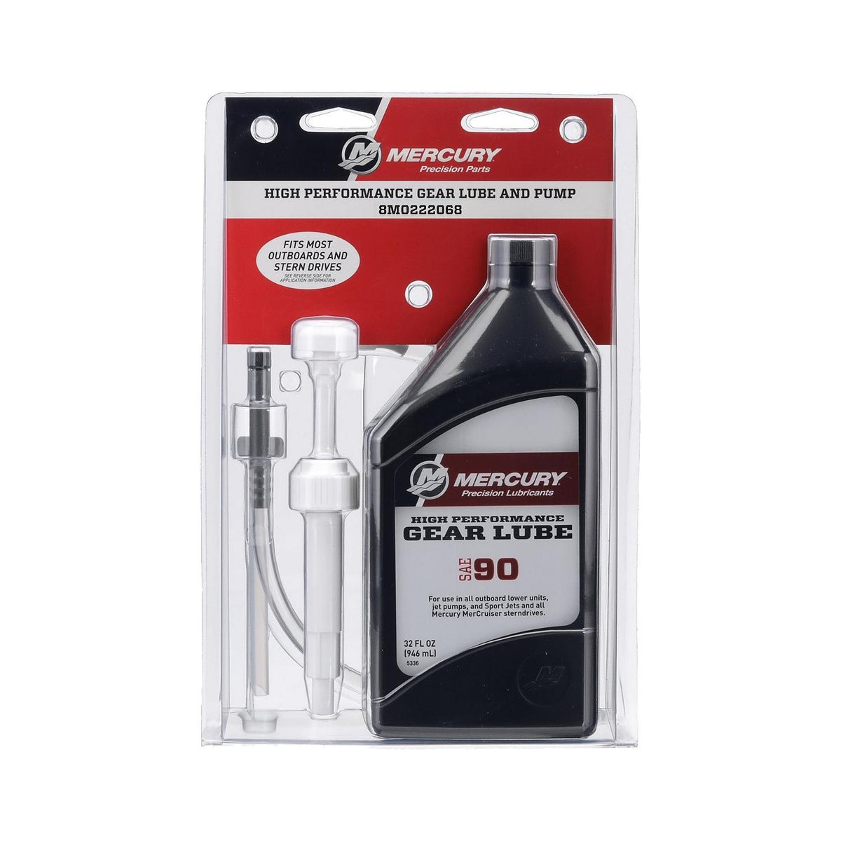 Mercury 8M0222068 SAE 90 High Performance Gear Lube – 1 Quart Bottle -Modern Boat Sales & Service