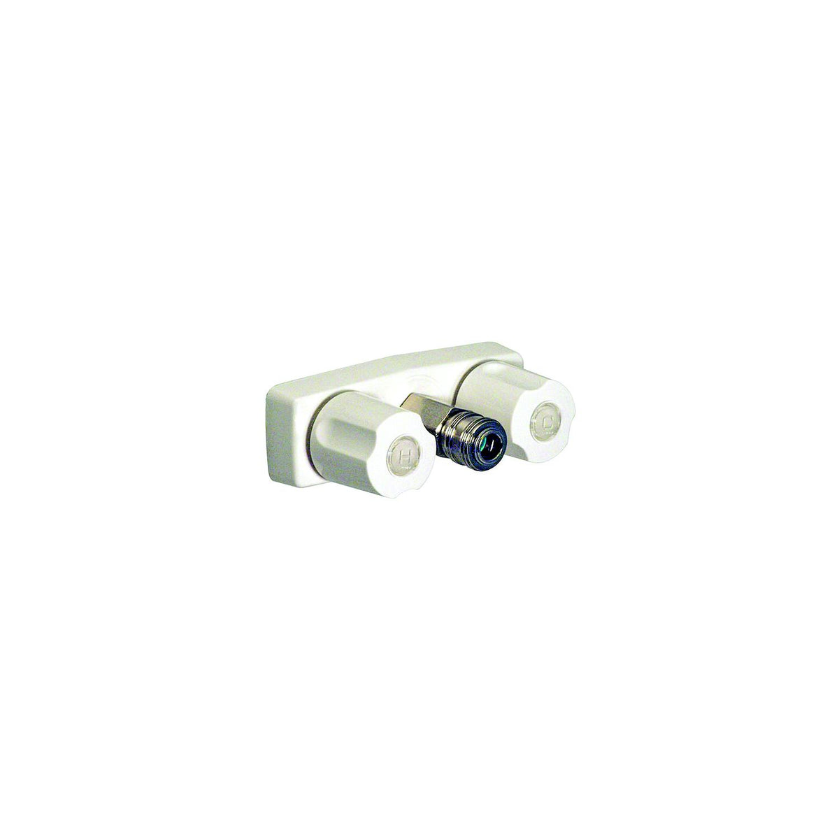 Valterra Phoenix PF213247 White Finish Two Handle RV Shower Faucet w/Quick Connect Fitting -Modern Boat Sales & Service