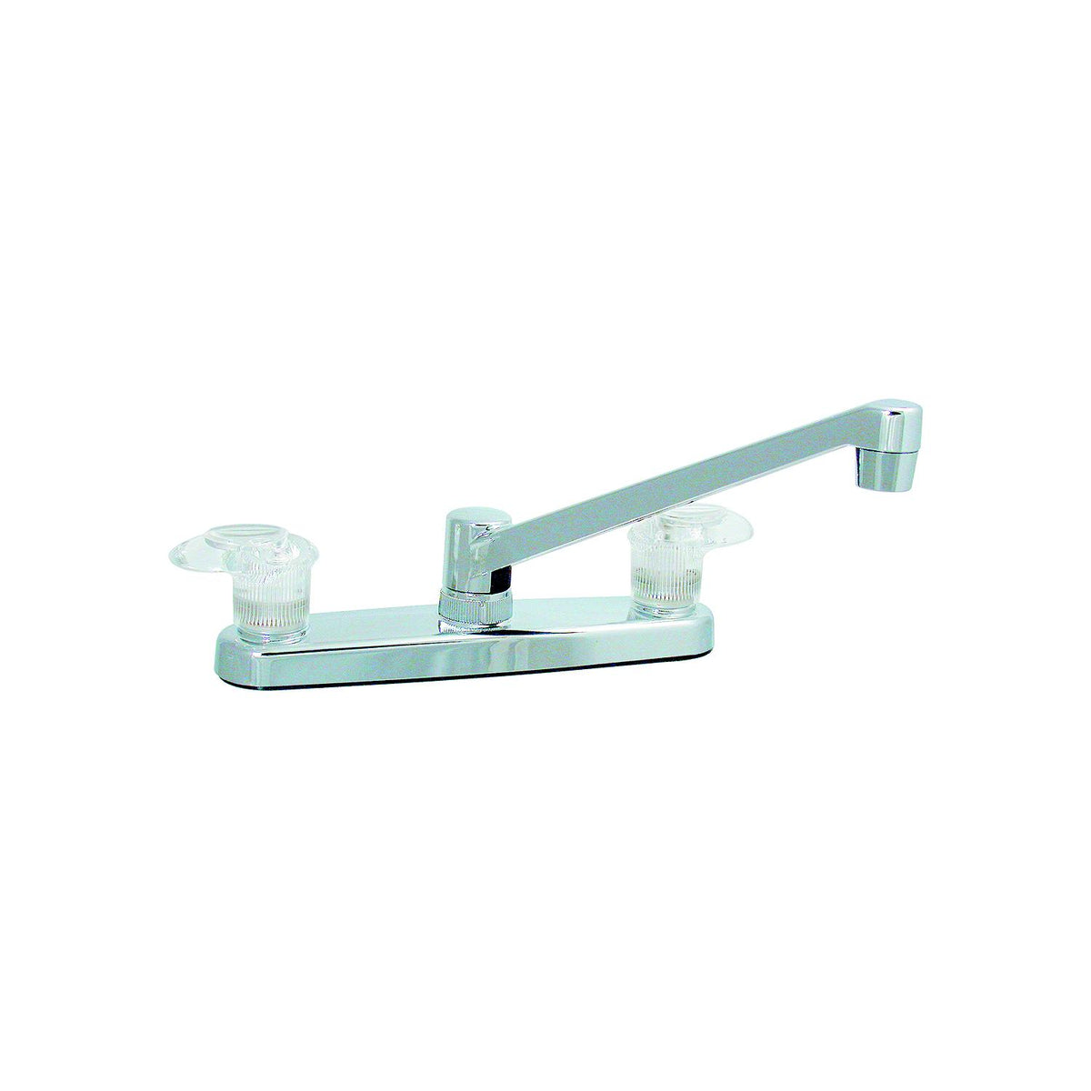 Valterra Catalina PF221301 Chrome Finish Two Handle 8" RV Kitchen Faucet with Clear Acrylic Knobs -Modern Boat Sales & Service