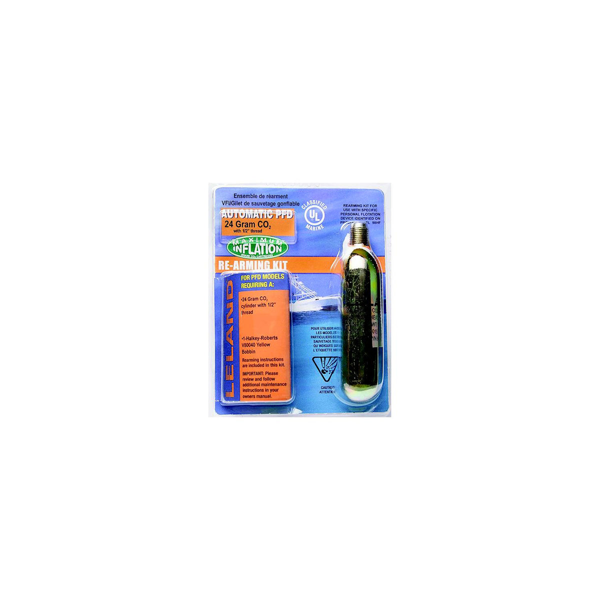Lancer V9500084204Z Rearm Kit Auto-24 Gram Co2, 1/2" Threaded For Automatic Inflatable PFD -Modern Boat Sales & Service
