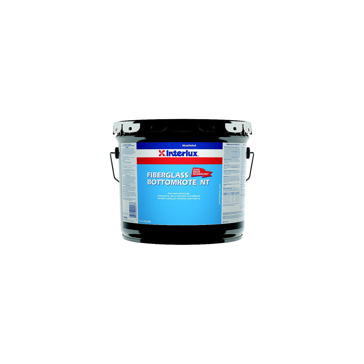 Interlux YBB3693 Fiberglass Bottomkote® NT Bottom Paint, Blue 3-Gal. Pail -Modern Boat Sales & Service