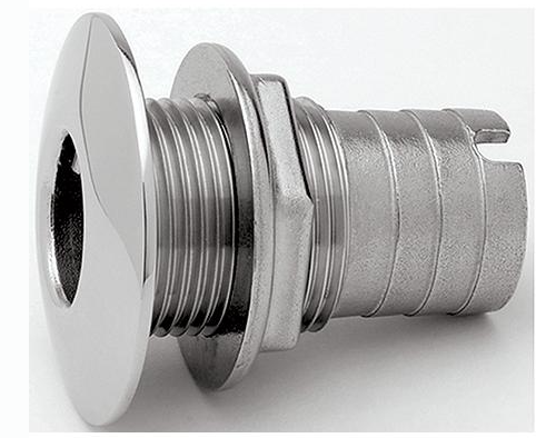 * 665433 Attwood Thru Hull Stainless Steel 1-1/8" For Hose, Short/W8 -Modern Boat Sales & Service