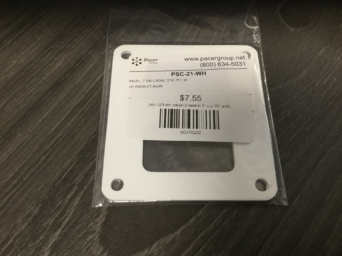 * psc-21-wh panel 2 switch 3" x 2.75" white aluminum / W5/BIN -Modern Boat Sales & Service