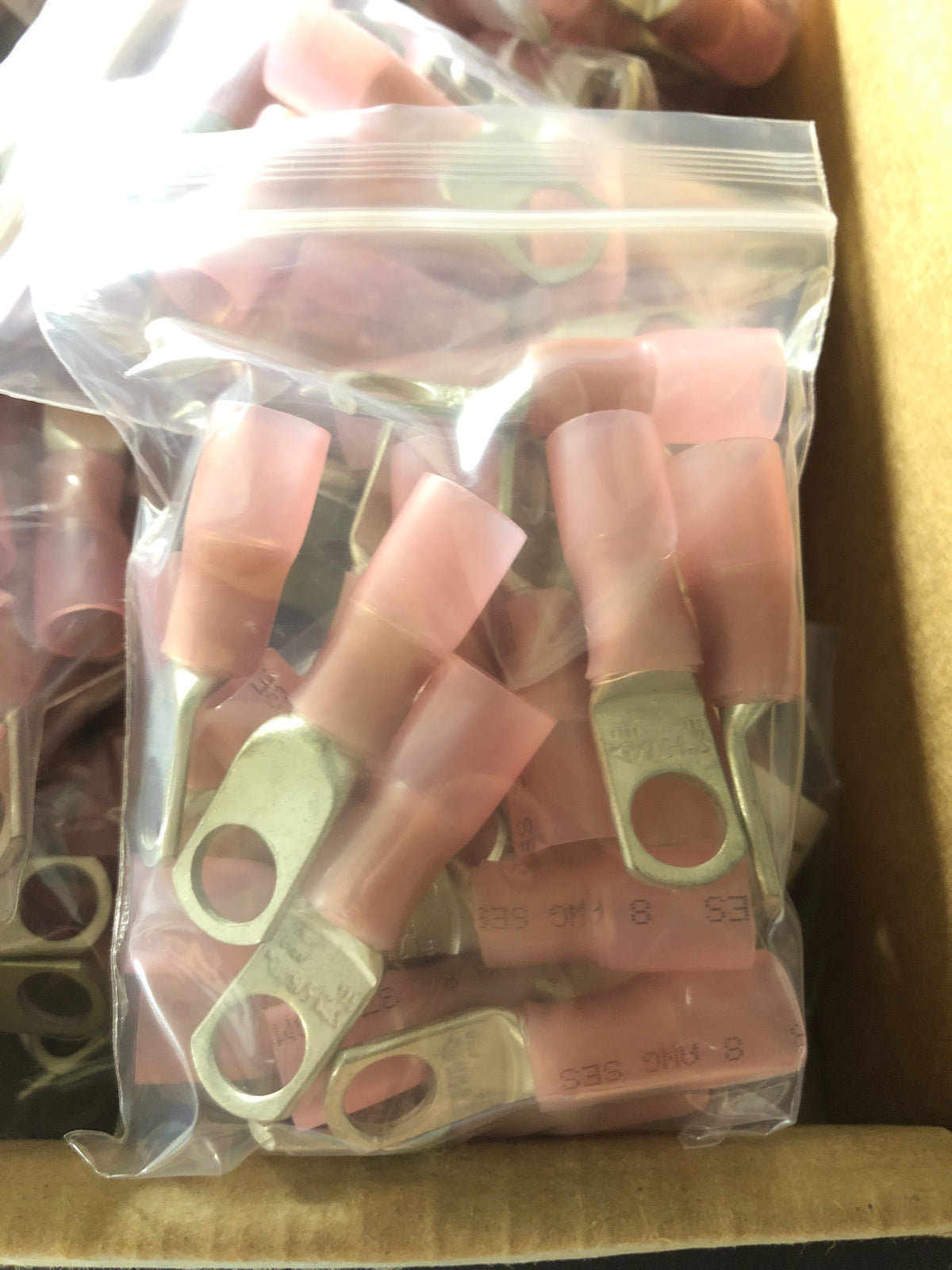 8 AWG MEDIUM RING Pink ring Butt Connectors TE8-56R x 10 per baggie/F3-DRAWER#32 -Modern Boat Sales & Service