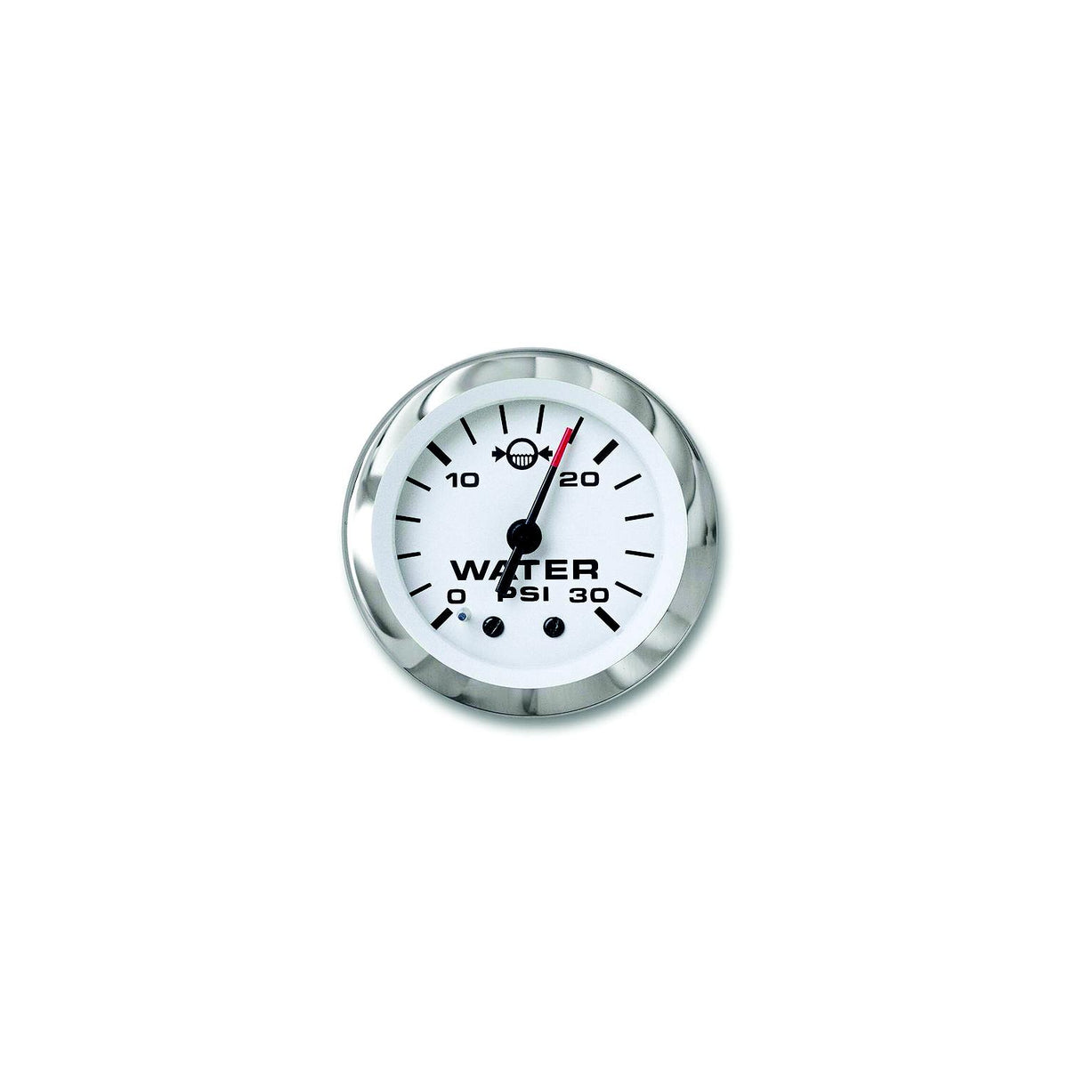 Sierra 65507P Lido Series 2" White & Stainless Steel Outboard Motor 0-30 PSI Dial Range Water Pressure Gauge -Modern Boat Sales & Service