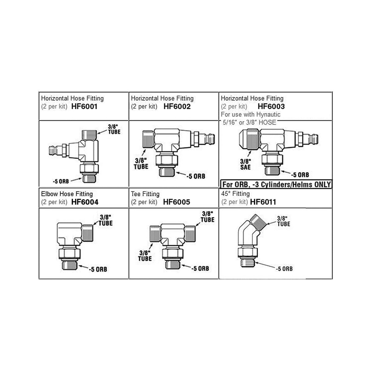 Dometic HF6004 Hydraulic 90 Degree Elbow Fittings | Aluminum | 3/8" Tube | 2/Kit Default Title -Modern Boat Sales & Service