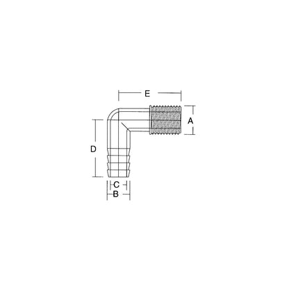 Forespar Marelon Male Elbow Default Title -Modern Boat Sales & Service