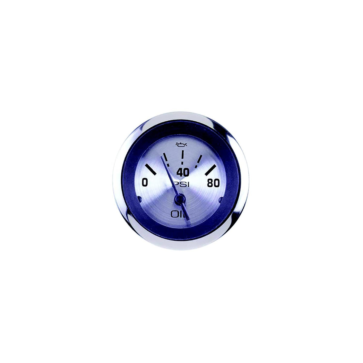 Sierra 63479P Sterling Series 2" Stainless Steel Electric 0-80 PSI Dial Range Oil Pressure Gauge & Requires "C" Sender Code -Modern Boat Sales & Service
