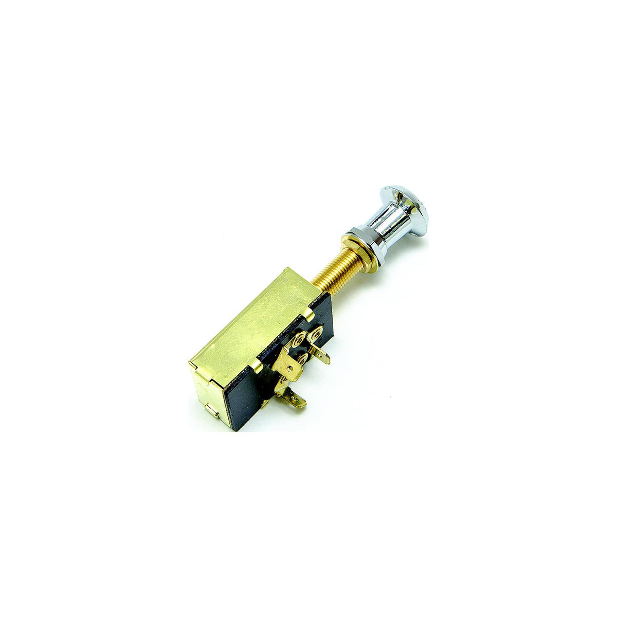 Sierra MP39590 On/Off/On SPDT 4 Blade Terminal Heavy Duty Push Pull Switch | Chrome & Plastic Knob -Modern Boat Sales & Service