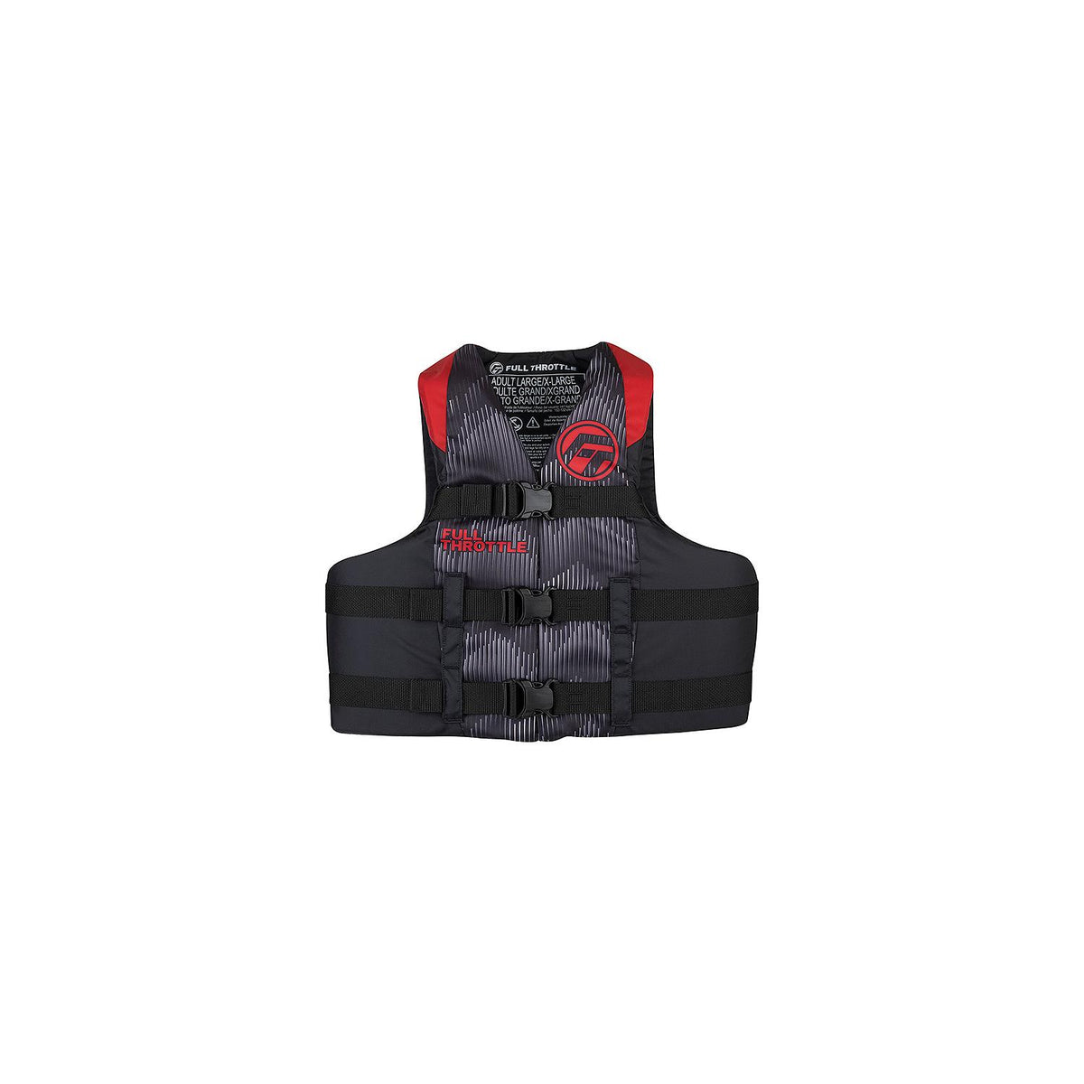 Full Throttle 11220010005022 Adult Nylon Life Vest, L/XL, Red -Modern Boat Sales & Service