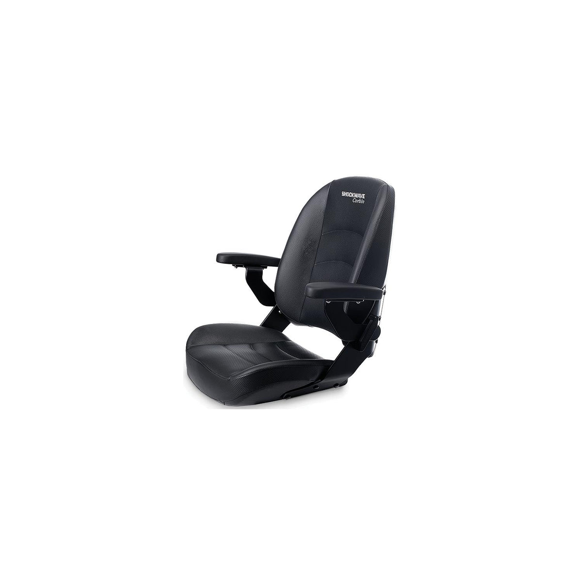 Shockwave SW04920HD Commander Heavy Duty Sport/Fishing Seat, Black -Modern Boat Sales & Service