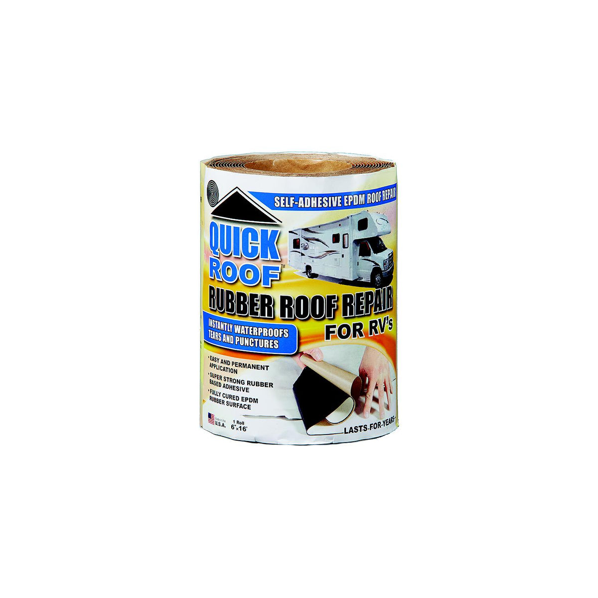 CoFair Products, Inc - Quick Roof WRQR625 Double White with White Butyl Adhesive, 6" x 25' -Modern Boat Sales & Service