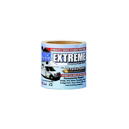 CoFair Products, Inc - Quick Roof Extreme UBE625 Instant Self-Adhesive White Roof Tape for RV's, 6" x 25' -Modern Boat Sales & Service