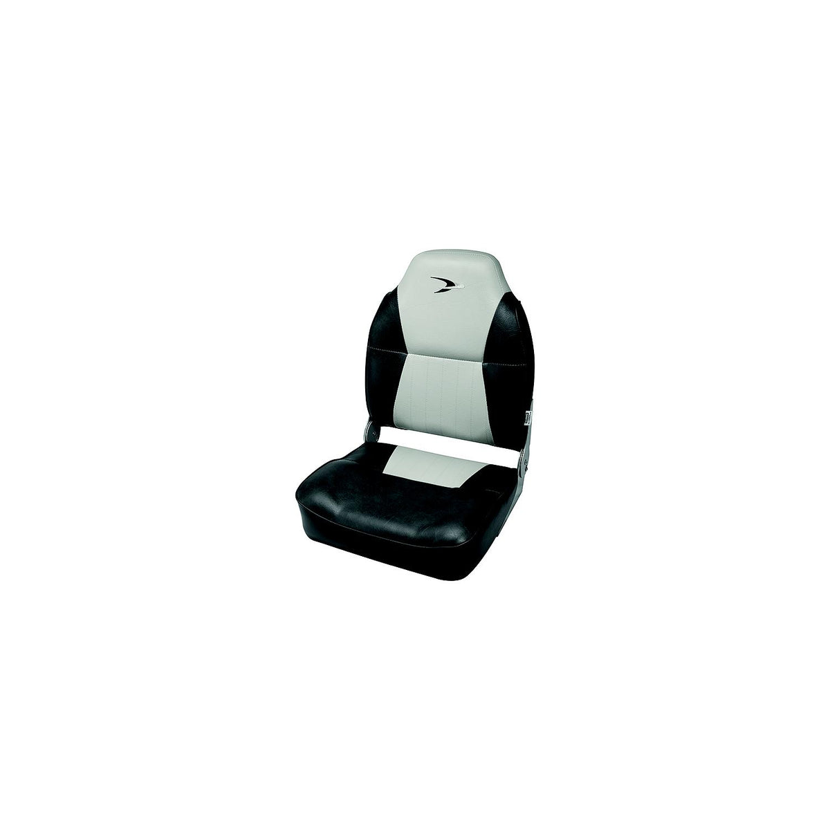 Wise Seating 8WD640PLS664 Premium High Back Fold Down Fishing Seat - Grey/Charcoal, 19.75" D x 17" W x 22.5" H -Modern Boat Sales & Service