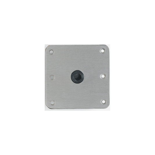 Attwood Lock'N-Pin 3/4" Base Plate 7" x 7" Non-Threaded Stainless Steel w/Nylon Bushing -Modern Boat Sales & Service