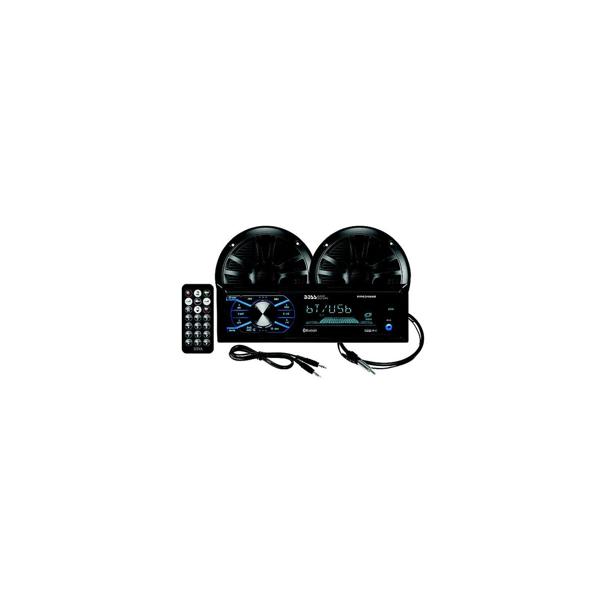 Boss Audio MCBK634B6 Bluetooth Weatherproof Marine Receiver Package w/ 1 pair of 6.5" Speakers, Black -Modern Boat Sales & Service