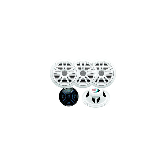 Boss Audio MG250W64 BluetoothÂ® Gauge Receiver Package w/ 4ea 6.5" Marine Speakers -Modern Boat Sales & Service