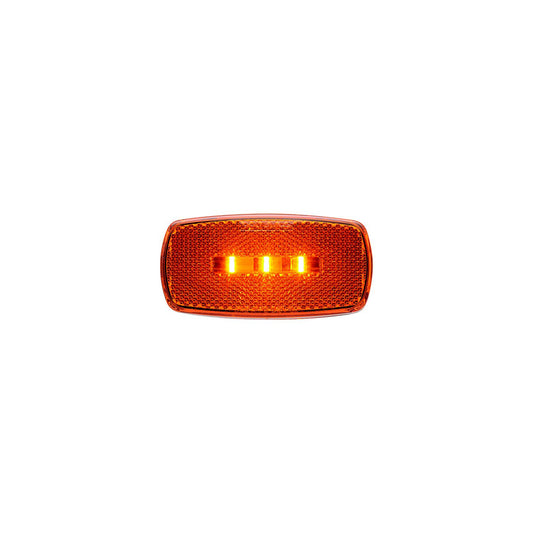 Optronics Surface Mount LED Marker/ Clearance Light w/Reflex, White Base, Amber Lens -Modern Boat Sales & Service