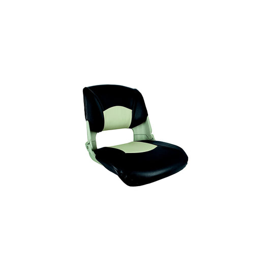 Springfield Skipper Seat With Cushions, Charcoal/Gray/Gray Shell -Modern Boat Sales & Service