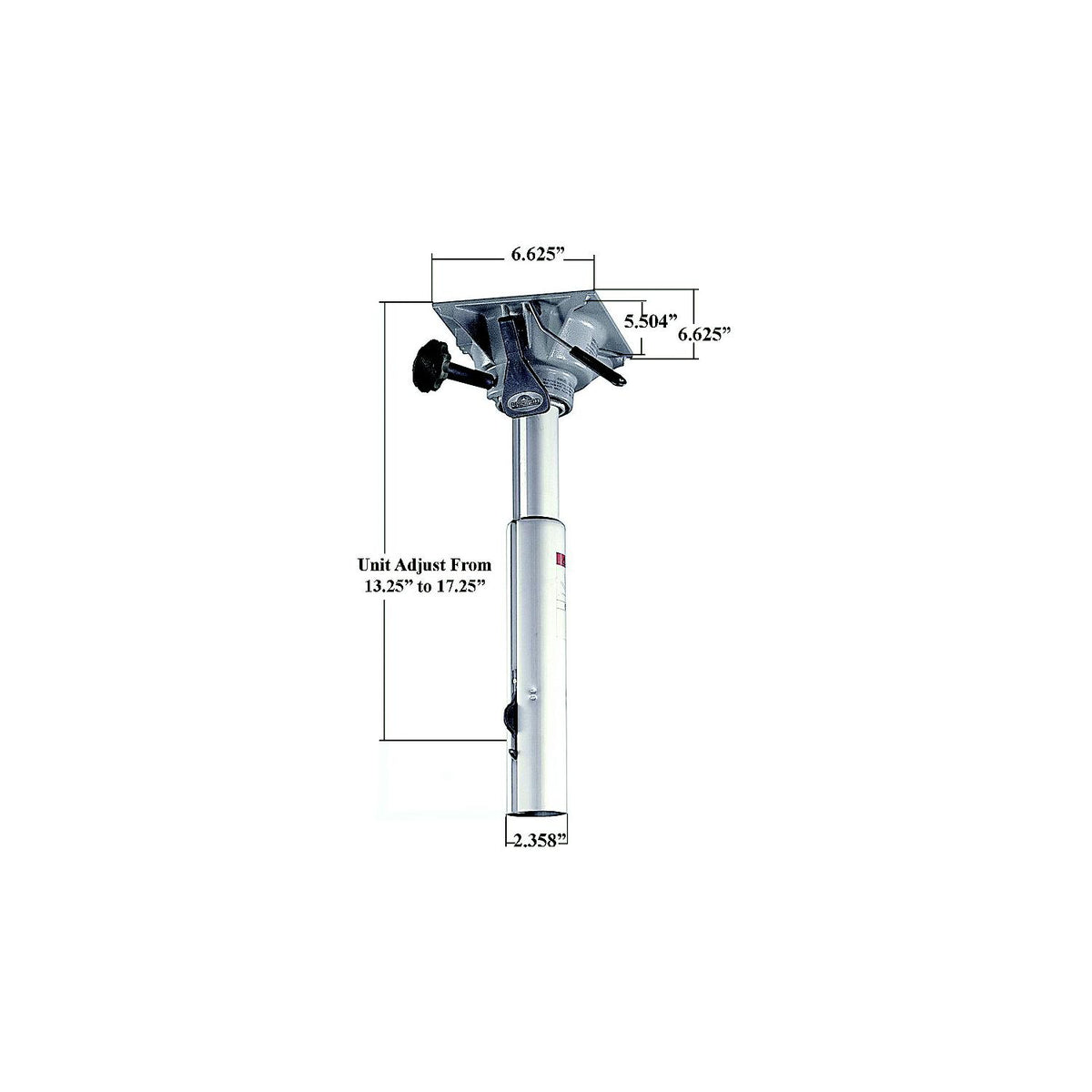 Springfield Plug-In 2-3/8" Power-Rise Air-Ride Package 12-1/2" to 16-1/4" With Non-Locking Track-Lock Swivel -Modern Boat Sales & Service