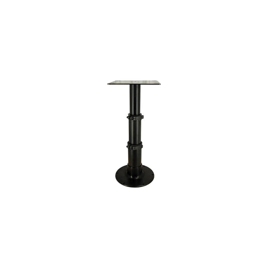 Springfield 1660230BLK 3-Stage Black Anodized Pedestal Set (Includes Square Table Mount and Base), 12-3/4", 20", 28" -Modern Boat Sales & Service