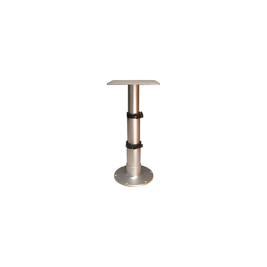 Springfield 1660231 3-Stage Clear Anodized Pedestal Set (Includes Square Table Mount and Base), 14", 20", 28" -Modern Boat Sales & Service