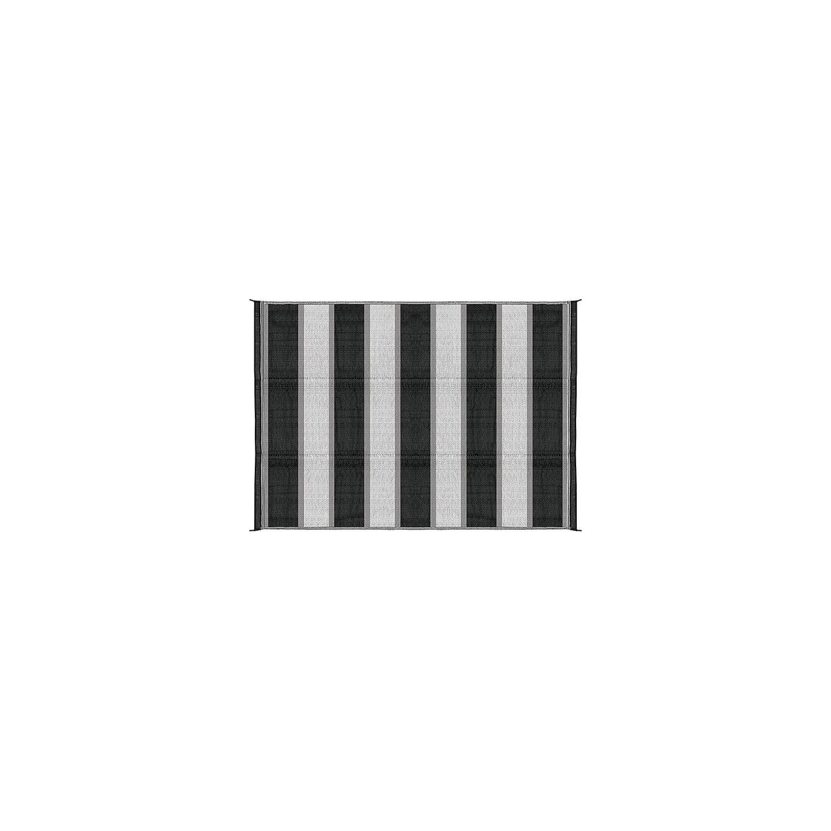 Open Air Stripe Awning Leisure Mat, 6' x 9' Charcoal -Modern Boat Sales & Service