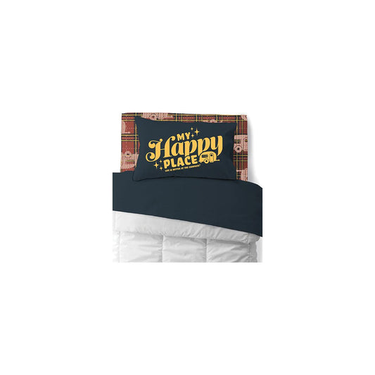 Camco 53120 Bed Sheets, Bunk, Camco XXX Bed Sheets, King, Red Plaid/Navy -Modern Boat Sales & Service