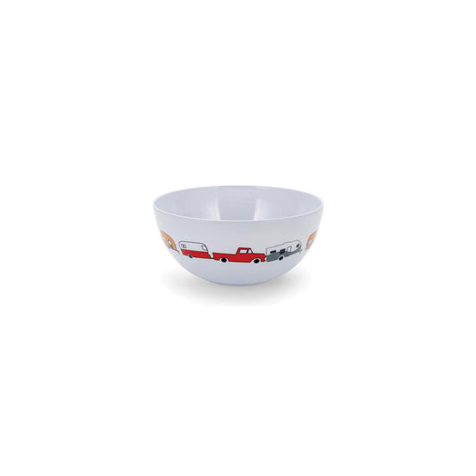 Camco 53222 Melamine Dishware, Multi-color RV & Truck Pattern, 6" Bowl -Modern Boat Sales & Service