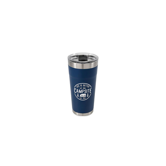 Camco 53323 Life Is Better At The Campsite Tumbler, 20 oz., Navy -Modern Boat Sales & Service