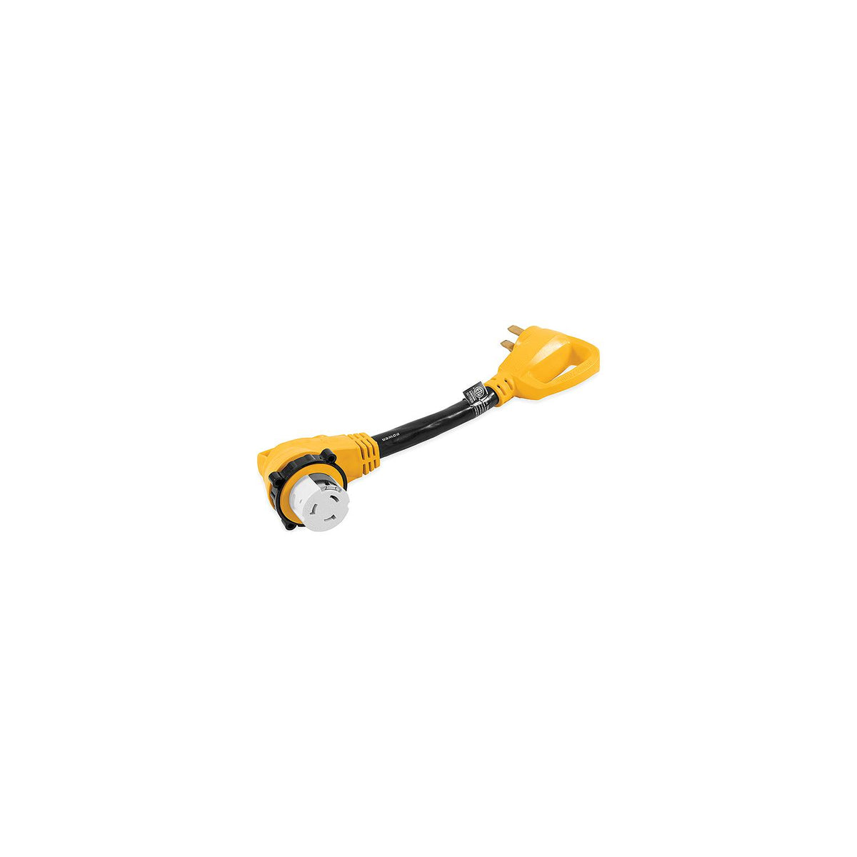 Camco 55562 90A Powergrip Locking Adapter, 18", 50A Female Locking / 50A Male Std -Modern Boat Sales & Service