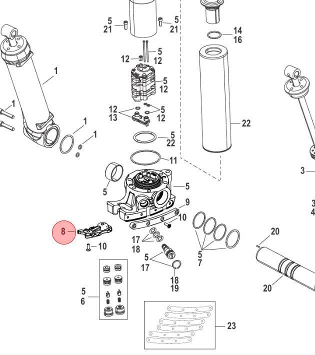 * 8M0001734 SS 8M0217563 Anode, Mercury Marine Outboard Quicksilver Zinc/H3 -Modern Boat Sales & Service