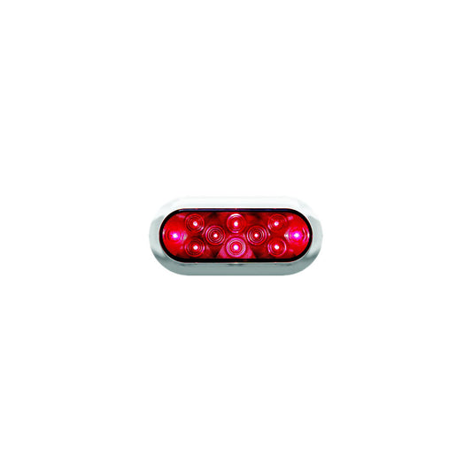 Anderson LED Oval Stop Turn & Tail Light Red With Chrome Bezel -Modern Boat Sales & Service