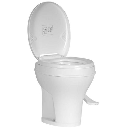 Voyager Plus Rv Toilet With Porcelain Bowl, White, Full Set Height, 17.86" H x 10.67" D -Modern Boat Sales & Service