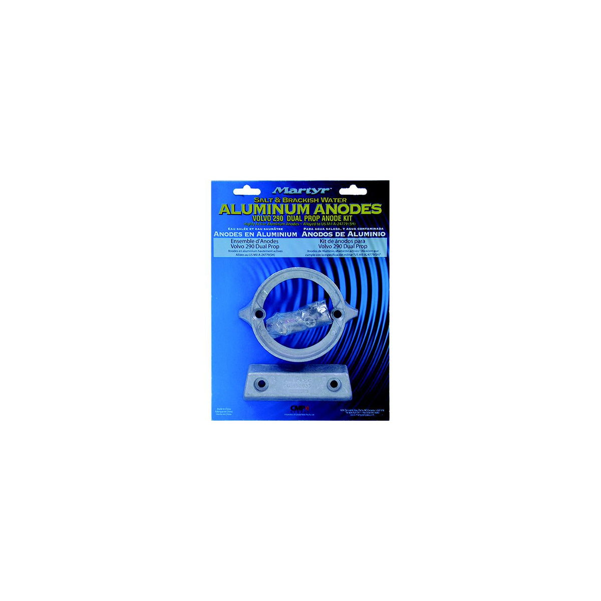 Martyr Aluminum Anode Kit For Volvo Penta 290 Dual Prop Engine (Contains 1-875821, 1-852835 and Fastening Hardware) -Modern Boat Sales & Service