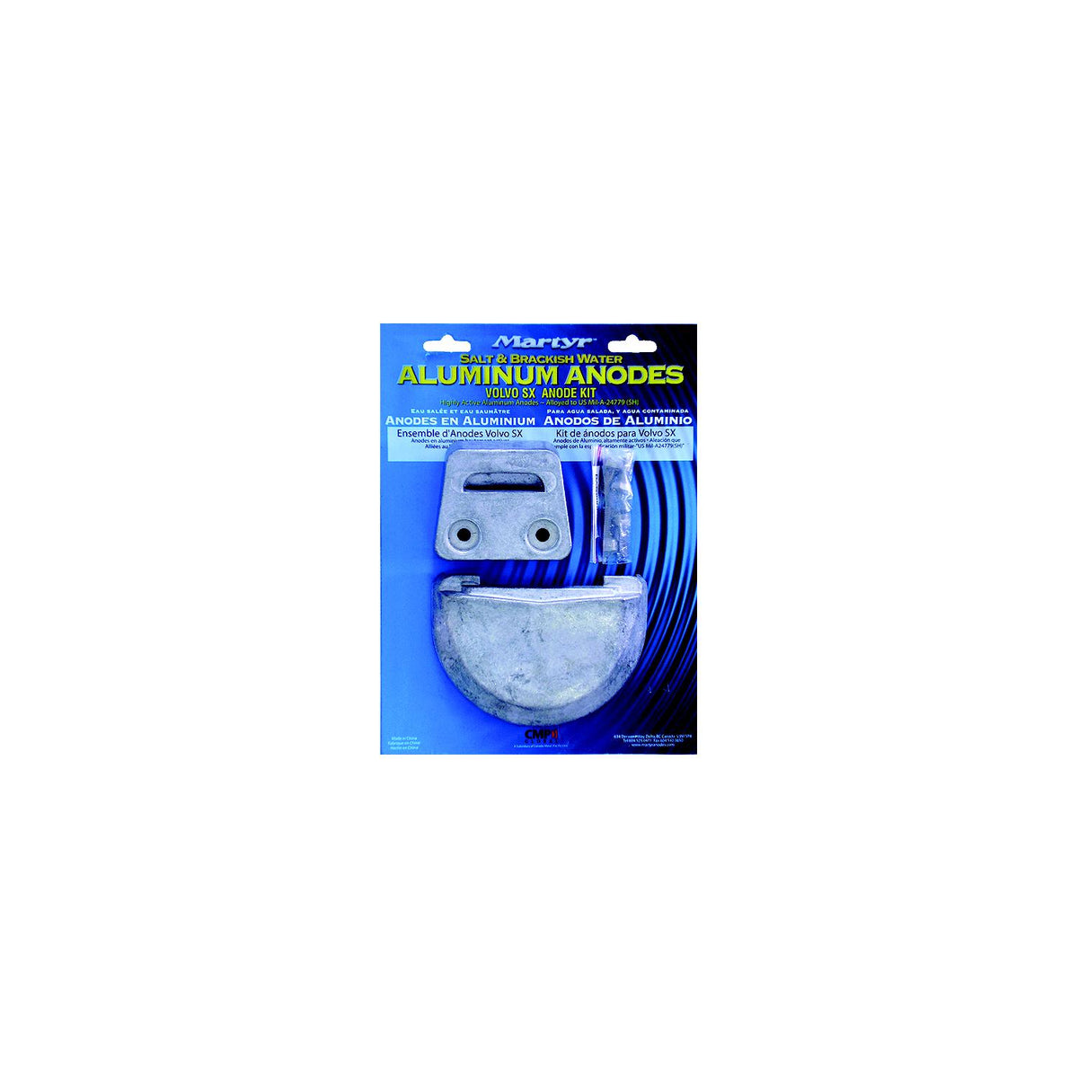 Martyr Aluminum Anode Kit For Volvo Penta SX Engine (Contains 1-3855411, 1-3854130 and Fastening Hardware) -Modern Boat Sales & Service