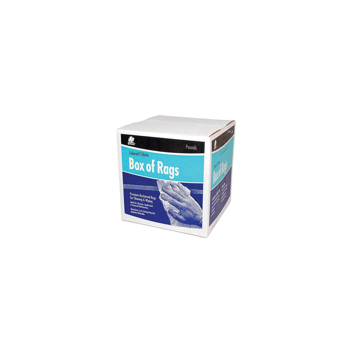 Buffalo Recycled Colored T-Shirt Cloth Wipers, 4 lb. Box -Modern Boat Sales & Service
