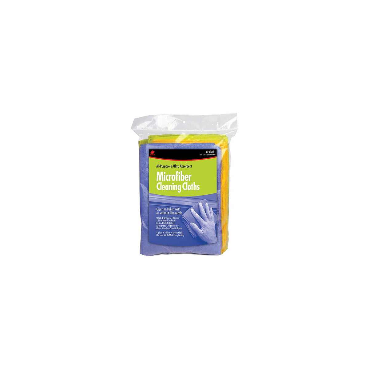 Buffalo Microfiber Cloths 12" x 16" (4 ea. Of Blue, Green, Yellow) -Modern Boat Sales & Service