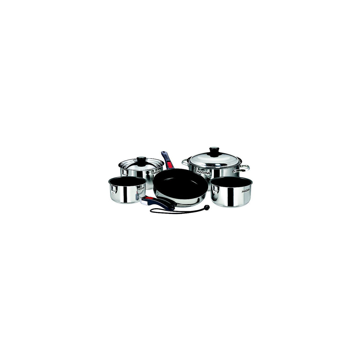 Magma Ceramica Non-Stick 10 Piece Induction Compatible "Nesting" Cookware Set Default Title -Modern Boat Sales & Service