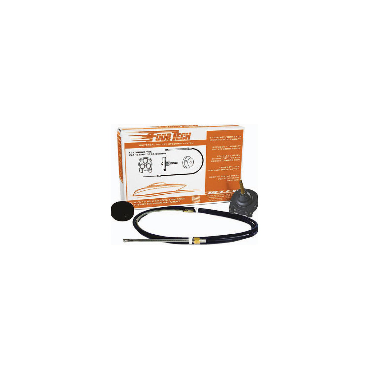 Uflex FOURTECHBLK11 Fourtechâ„¢ Rotary Steering System, 12', Black Cable -Modern Boat Sales & Service