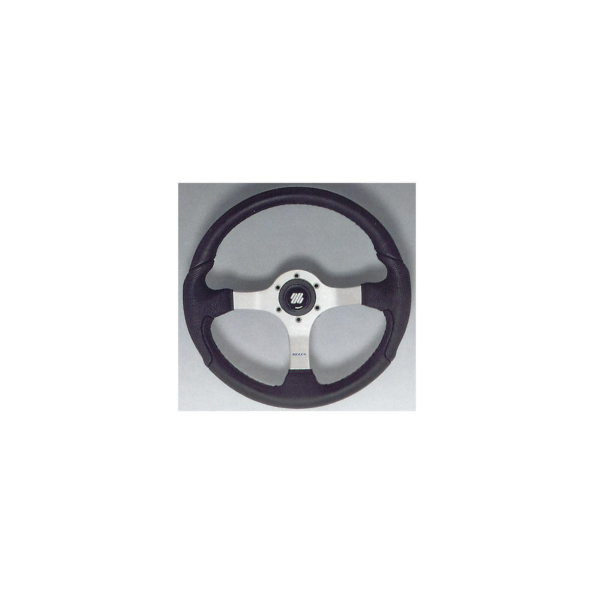 Nisida Steering Wheel, Polished Finish w/Black Grip -Modern Boat Sales & Service