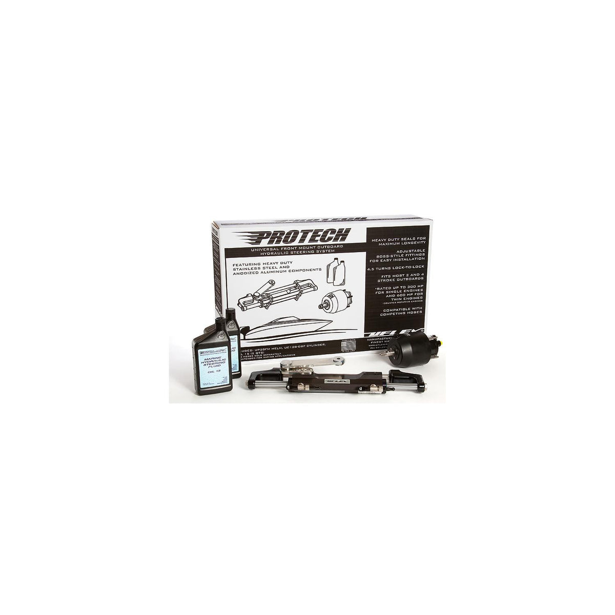 Uflex PROTECH21T Protech Hydraulic Tilt Steering System for Johnson/Evinrude, Yamaha, Suzuki w/Tilt Helm. Hoses sold separately. -Modern Boat Sales & Service