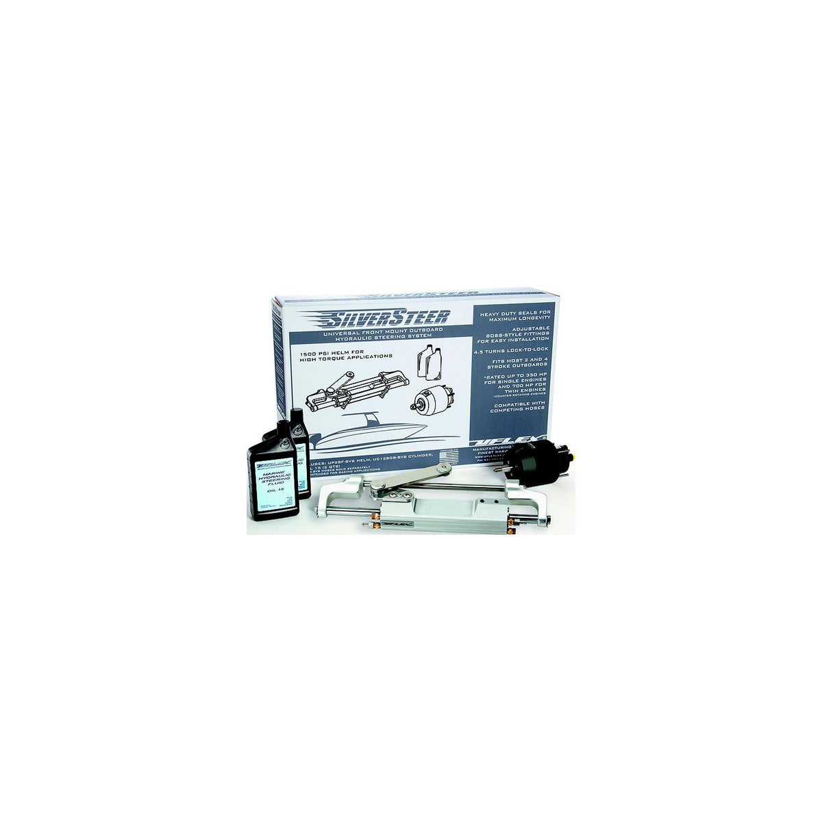 Uflex SILVERSTEERXP2â„¢ Universal Front Mount Outboard Hydralic Steering System -Modern Boat Sales & Service
