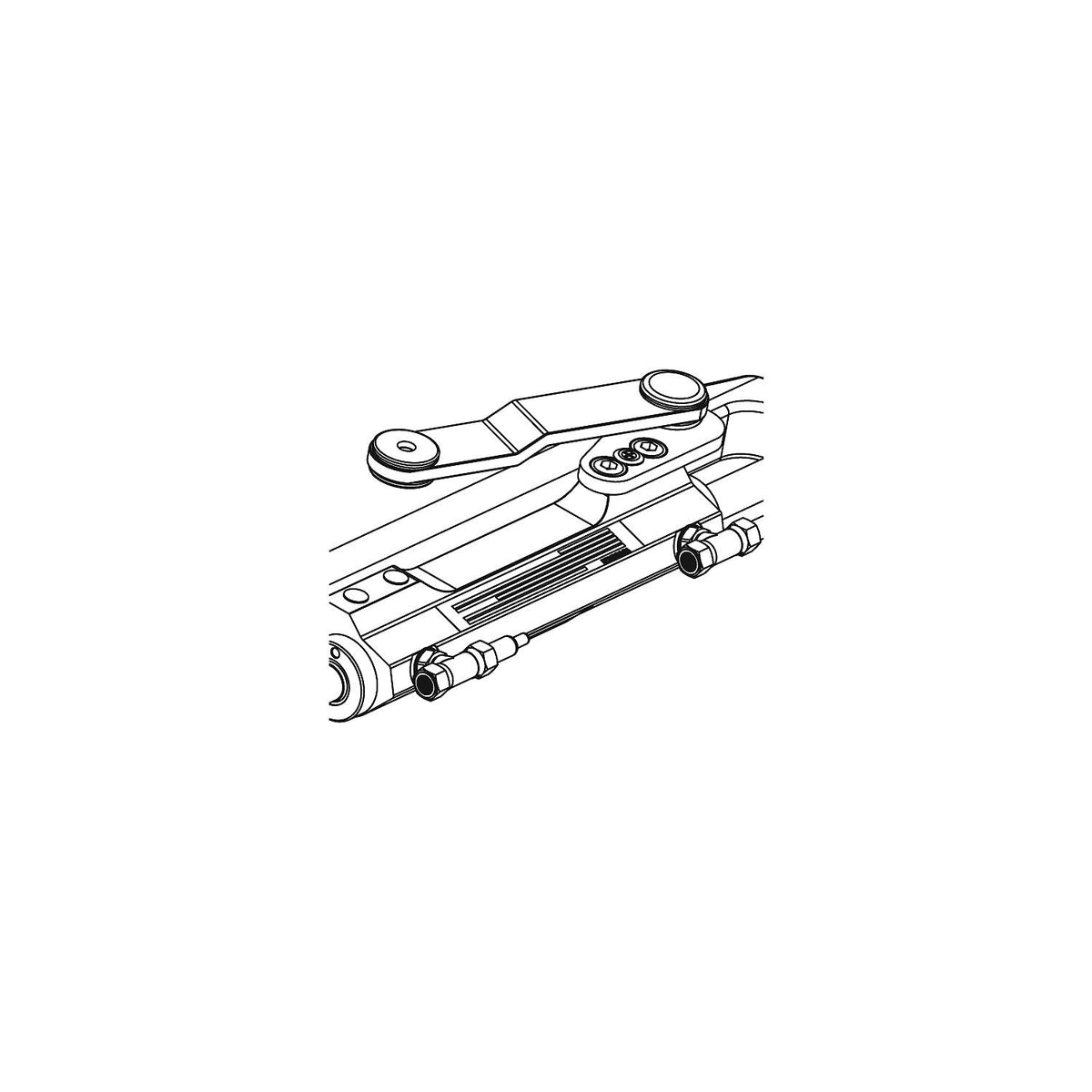 Uflex UC128TS2 Protech Front Mount Hydraulic Steering Cylinder, Starboard w/Offset Arm -Modern Boat Sales & Service