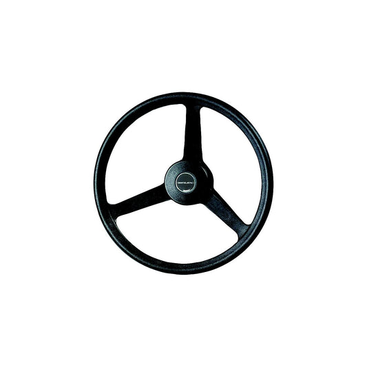 Black 3-Spoke Steering Wheel -Modern Boat Sales & Service