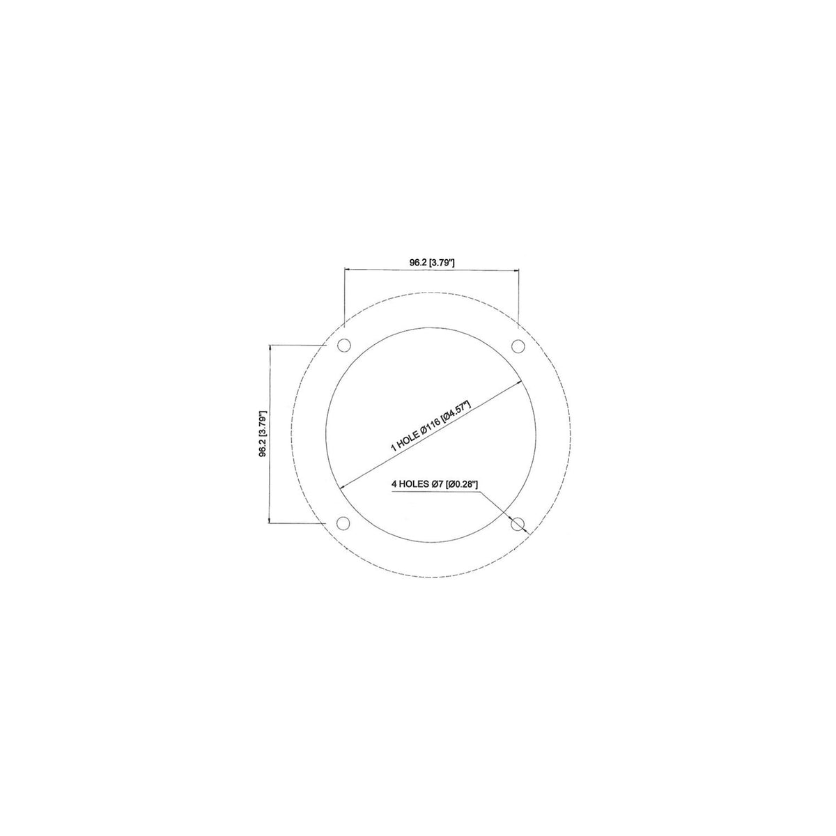 Round Mounting Flange Default Title -Modern Boat Sales & Service