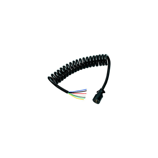 Bargman 54006044 Coiled 7-Way Molded Trailer Connector, 8' -Modern Boat Sales & Service